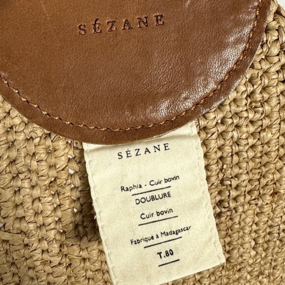 Sezane Carlie Belt Honey Wide Buckle Leather Antique Gold Size 80 cm 31.5 Inches - Picture 5 of 16